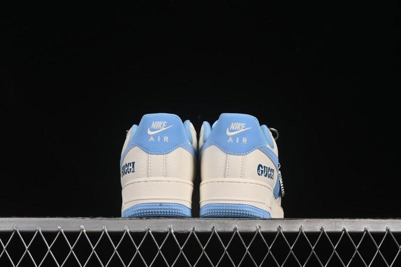 Nike Air Force 1 '07 Low Gucci Collaboration Ice Blue Low-Top Casual Sneakers - DF0188-067