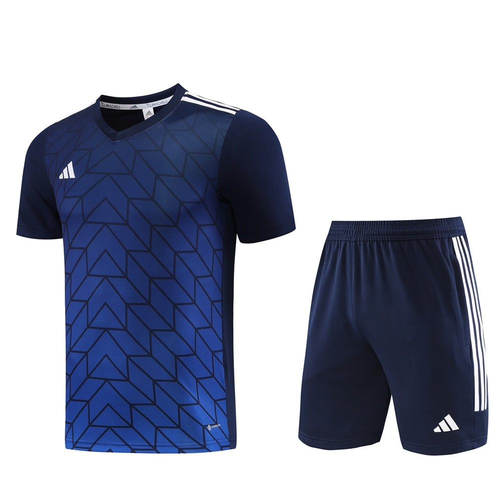 AD05 sapphire blue shorts suit S-2XL