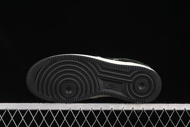 Nike Air Force 1'07 Low Chrome Hearts Collaboration Black Green Swoosh Casual Sneakers - KK1988-074
