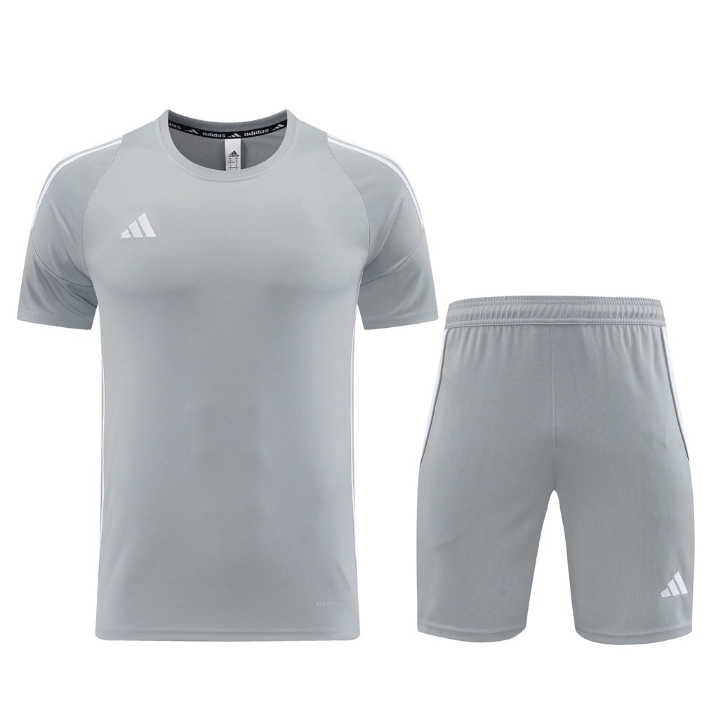 AD06 gray shorts suit S-2XL