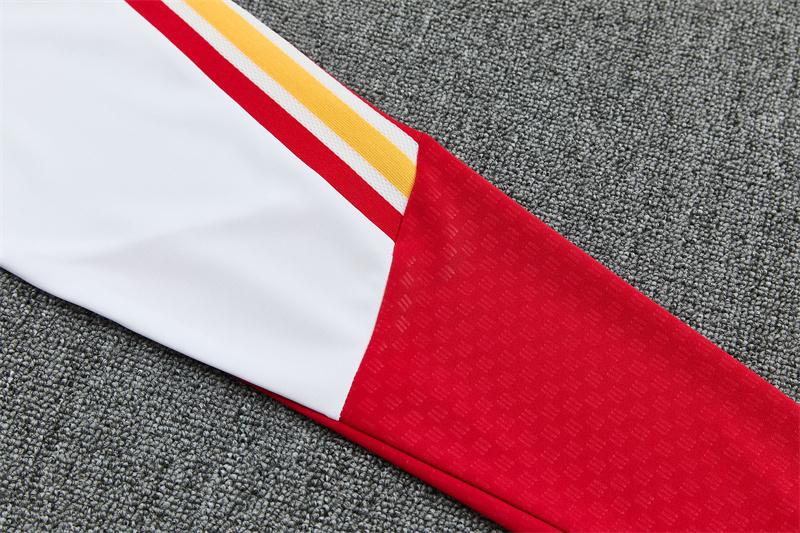 26/27 Spain Away White Half Zipper Jacket Tracksuit + Long Pants