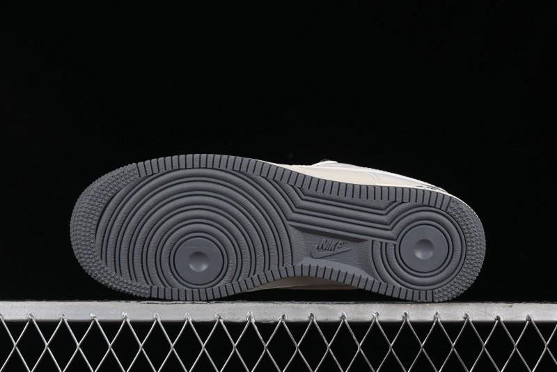 Nike Air Force 1 '07 Low Stussy Collaboration - Light Grey Double Swoosh Casual Sneakers - XZ6188-012