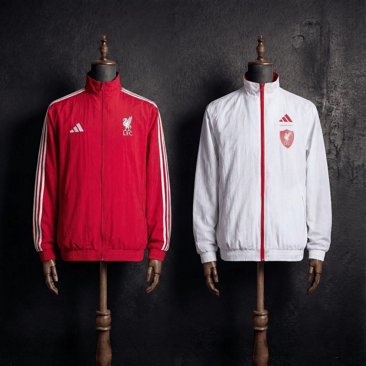 2026 Liverpool Red And White Reversible Full Zipper Jacket