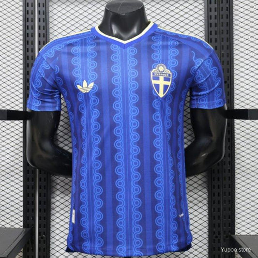 Player Version 2026 Sweden Blue with Tonal Chain Stripe  Away Jersey