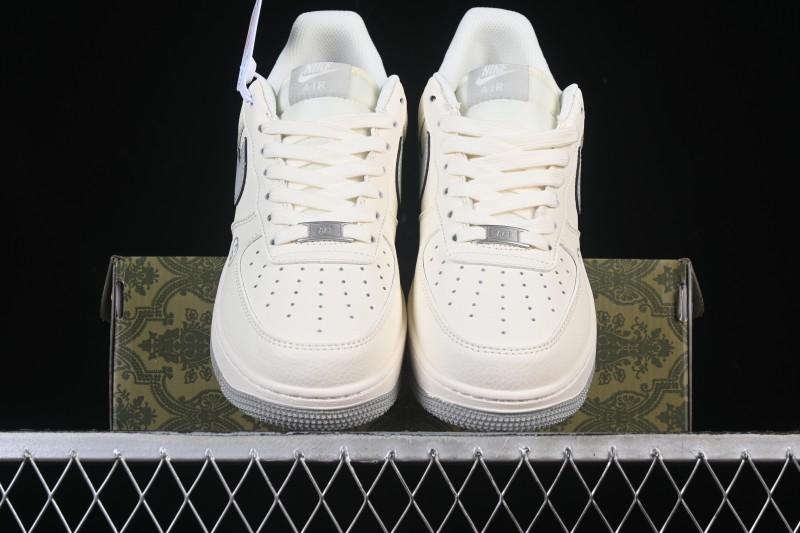Nike Air Force 1 '07 Low Gucci Collaboration Ghost Face Beige Gray Casual Sneakers - QW5836-024