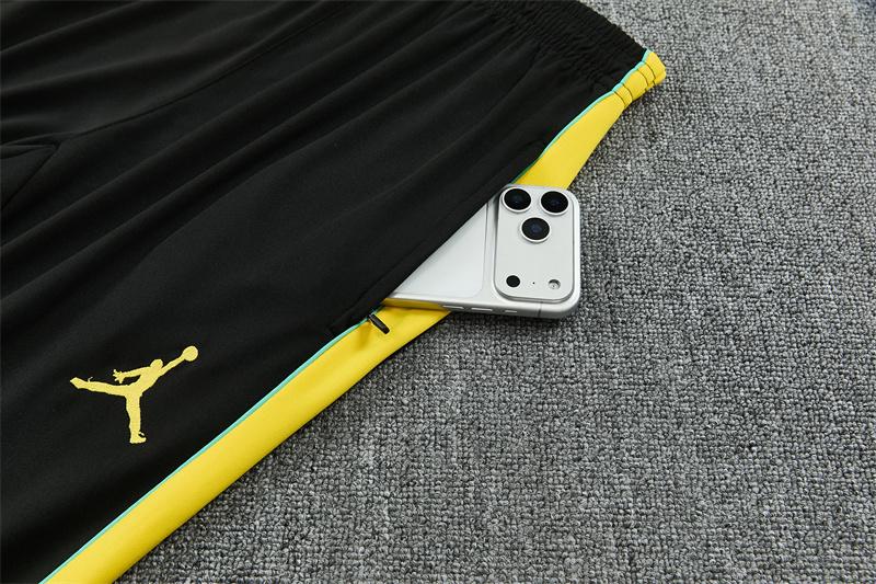2026 Brazil Black & Yellow Half Zipper Jacket Tracksuit + Long Pants