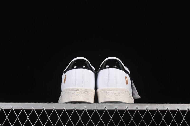 Adidas Bape Superstar Casual Sneakers with Shell Toe Design - JR2701