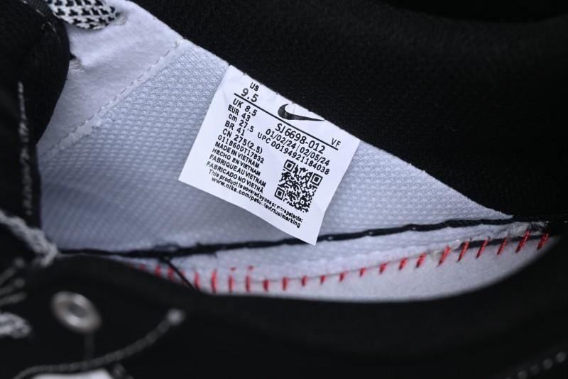 Nike Air Force 1 '07 Low Stussy Collaboration - Black White Double Swoosh Red Tag Low-Top Casual Sneakers - SJ6698-012