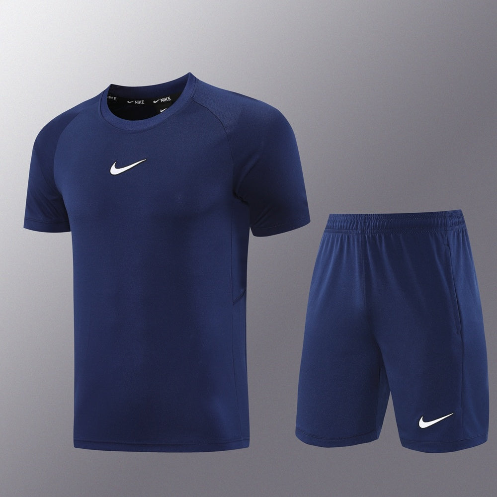 ND09 sapphire blue shorts suit S-2XL