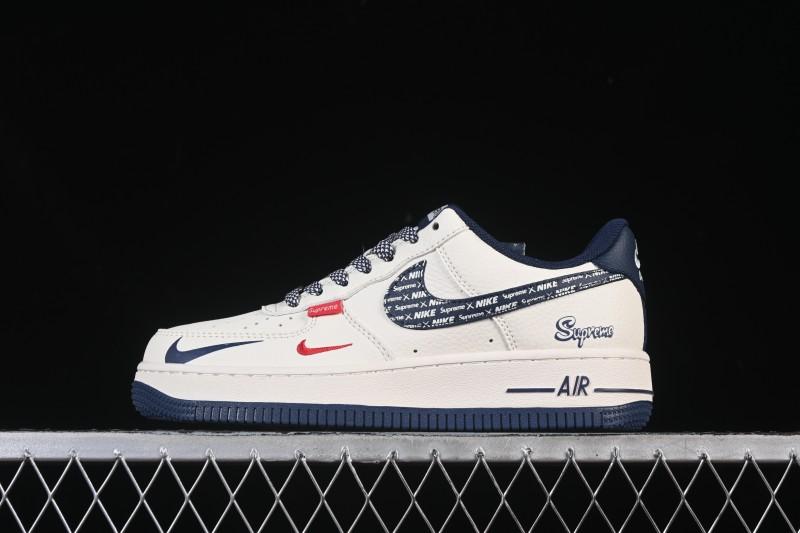 Nike Air Force 1'07 Low Collaboration Beige Camouflage Red Blue Hook Casual Skate Shoes - XD2588-609