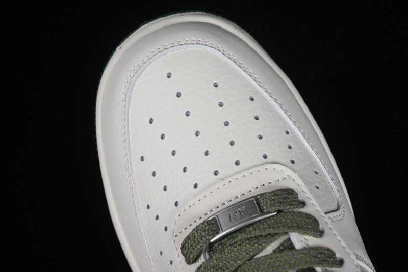 Supreme x Nike Air Force 1'07 Low Beige Green Casual Sneakers with Zoom Air Cushion - HD1968-008