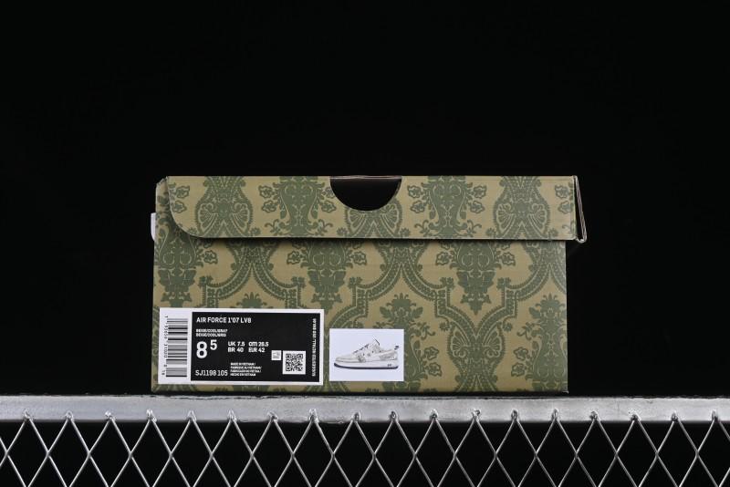 Nike Air Force 1 '07 Low Gucci Collaboration Smoke Gray Drawstring Casual Sneakers - SJ1198-105
