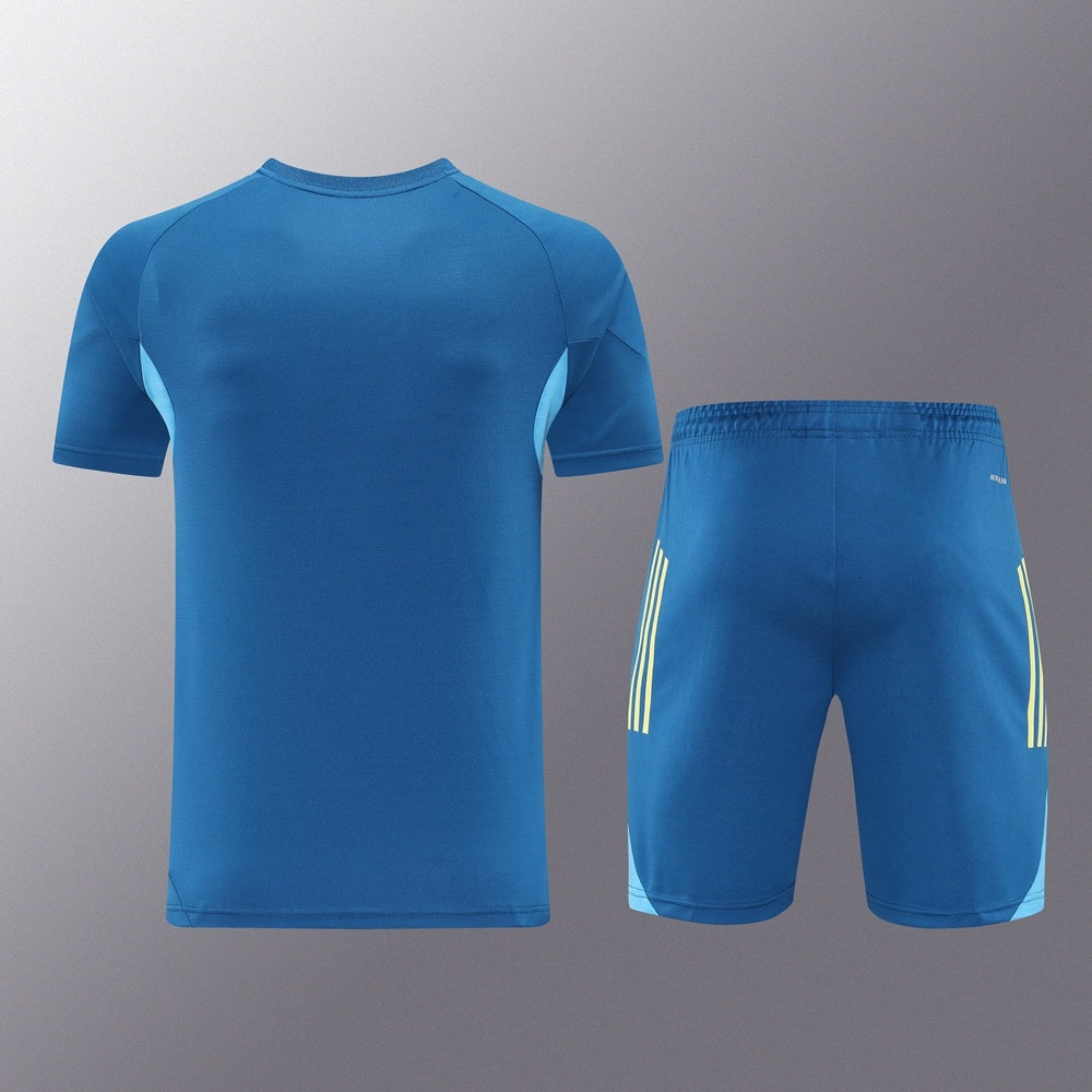 AD09 blue shorts suit S-2XL