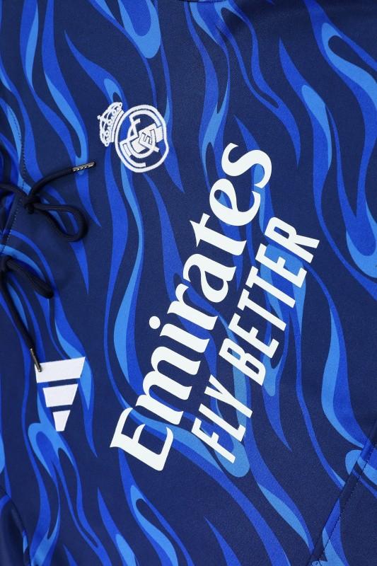 25/26 Real Madrid Blue Hoodie +Long Pants