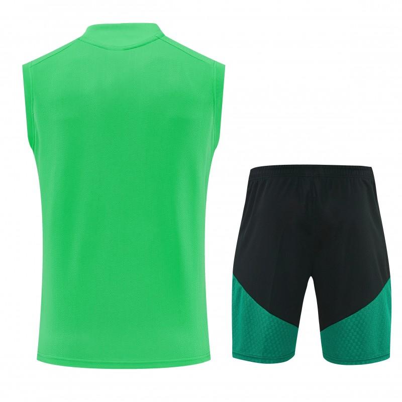 26/27  Mexico Green Sleeveless Training Vest + Black Shorts Set