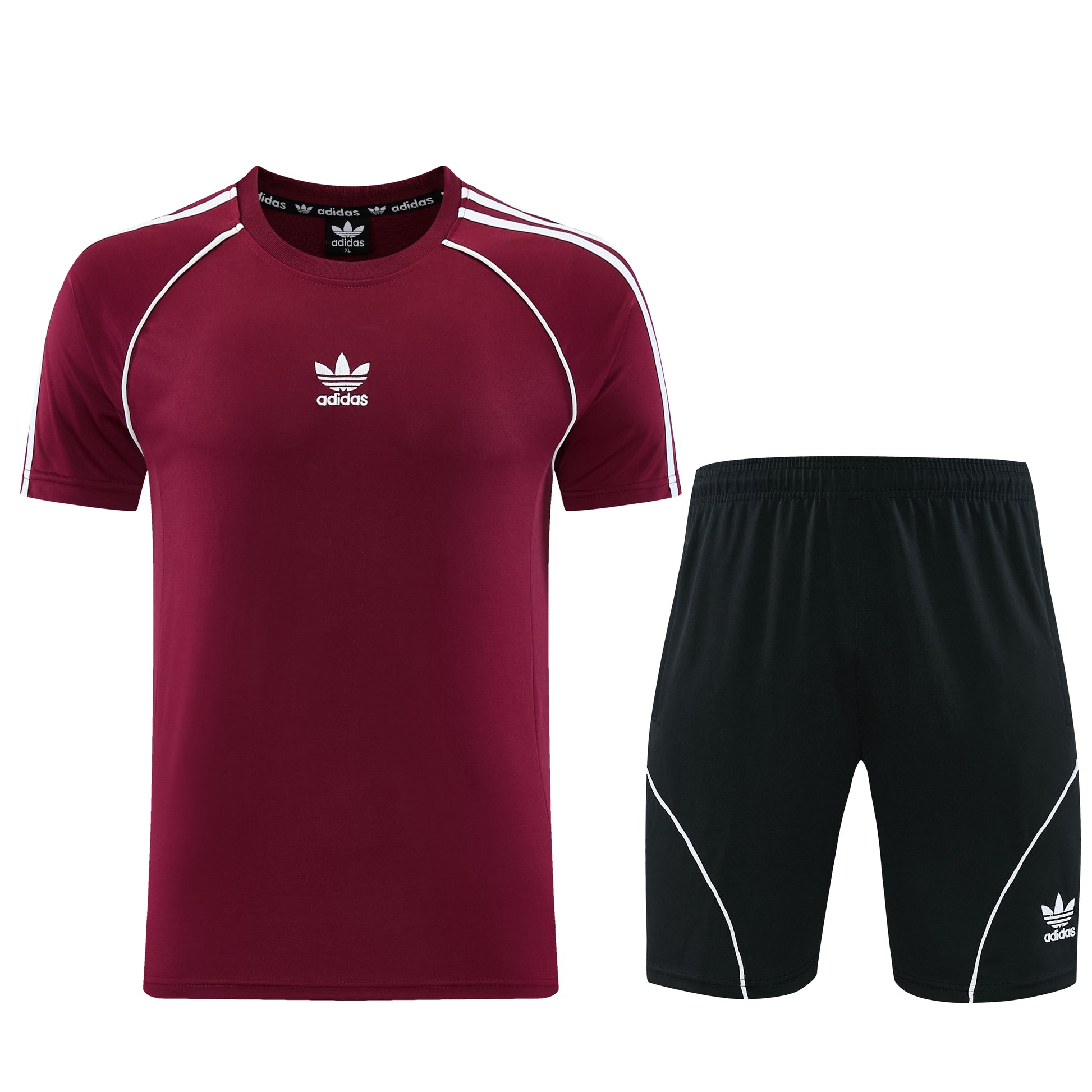 AD15 maroon shorts suit S-2XL