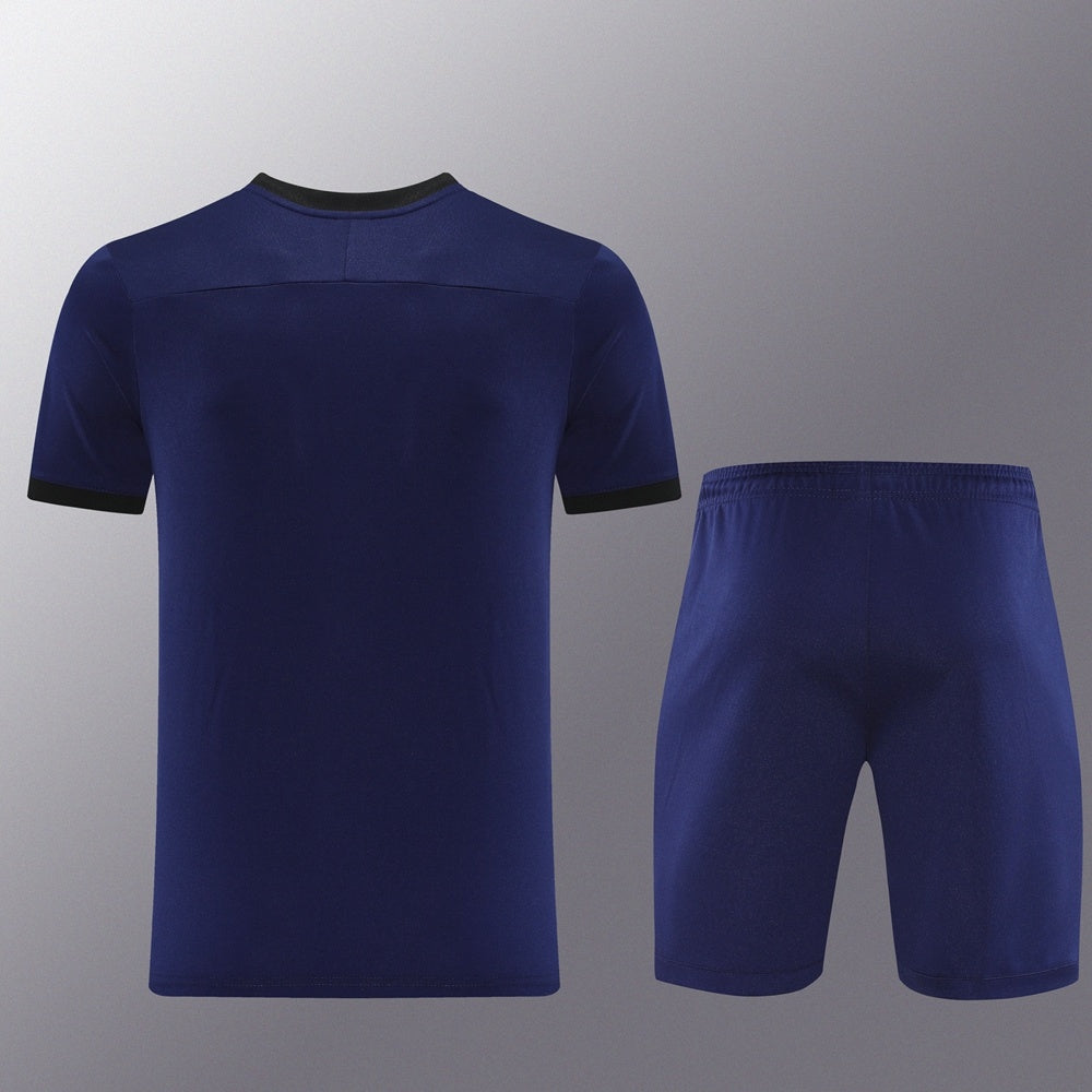 ND08 sapphire blue shorts suit S-2XL