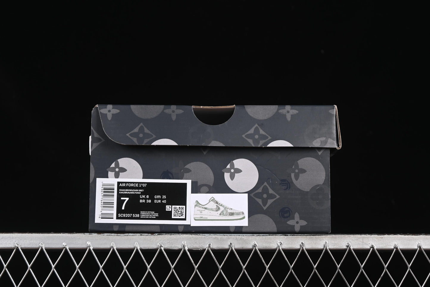 Nike Air Force 1 '07 Low LV Collaboration Green Denim Casual Sneakers - SC9207-538