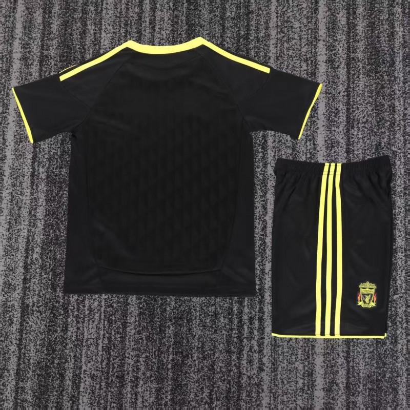 Retro 2010/11 Kids Liverpool Black & Yellow Away Jersey