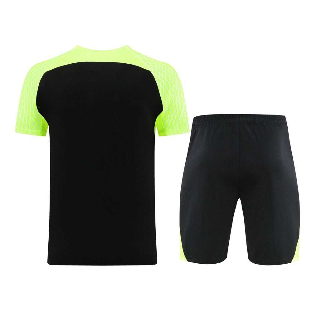 ND07 black and green shorts suit S-2XL
