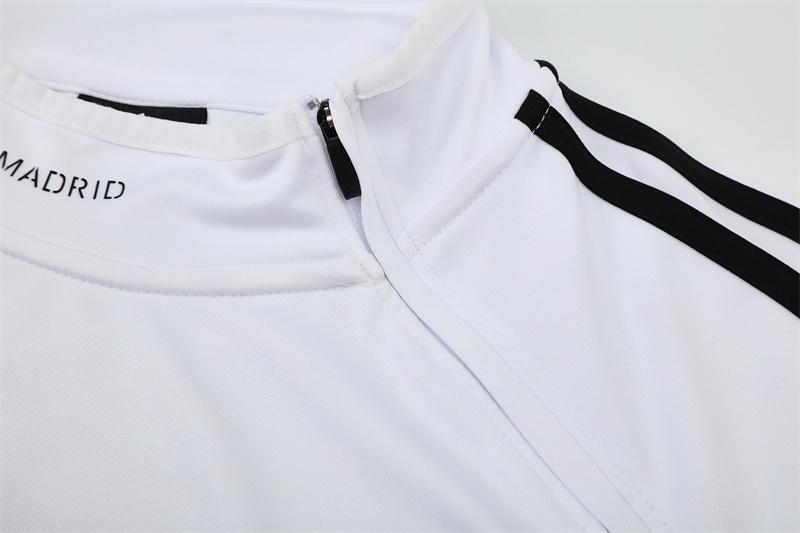 Retro 13/14 Real Madrid White Half Zipper Jacket