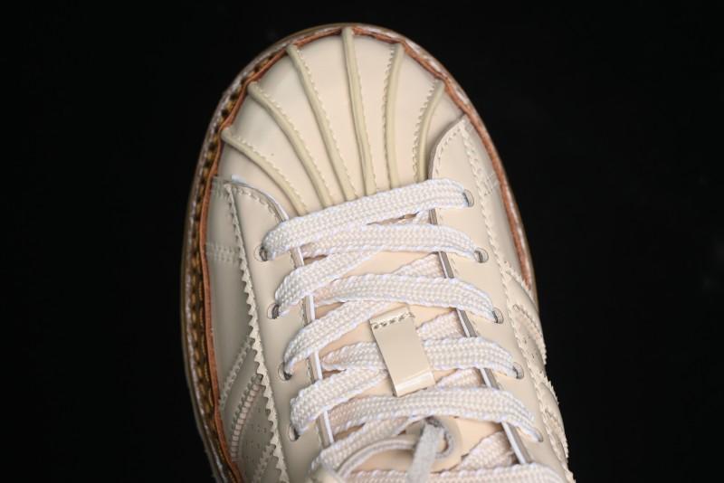 Adidas Clot x Superstar JQ6117 Shell Toe Sneakers with Preppy Style and Perforated Design - JQ6117