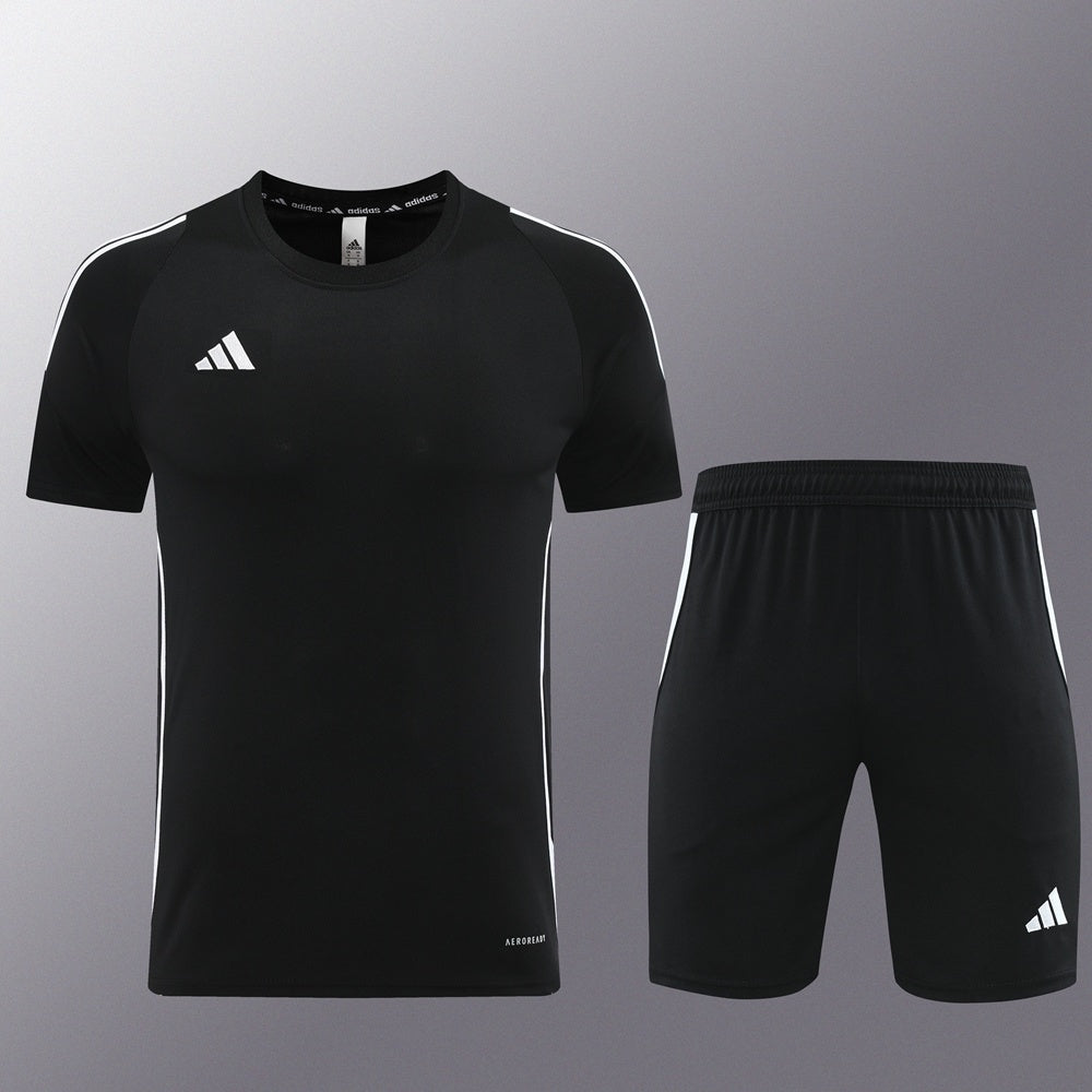 AD06 black shorts suit S-2XL