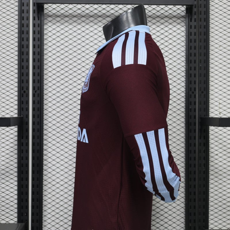 Player Version 26/27 Aston Villa FC Home Long Sleeve Jersey With Sponsor