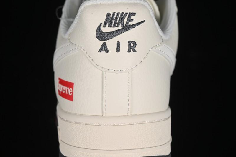 Nike Air Force 1 '07 Low Supreme Collaboration - Beige Red Blue Colorblock Casual Sneakers - XZ6188-228