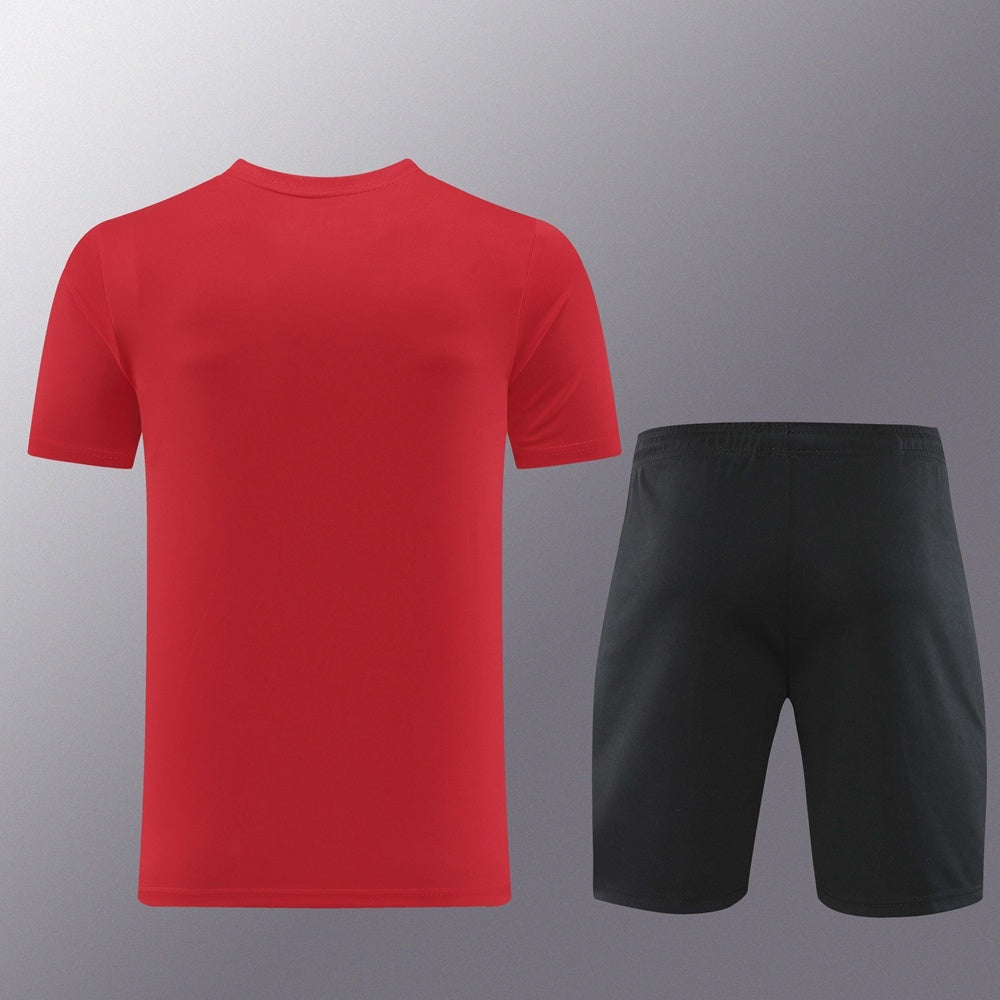 ND06 red shorts suit S-2XL