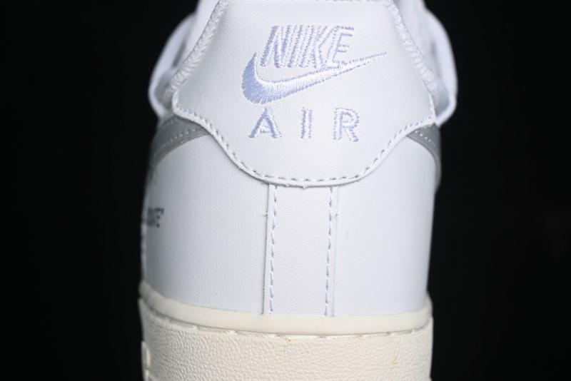 Nike Air Force 1 '07 Low Silver Hook Off-White Style Casual Sneakers - ZH0316-049