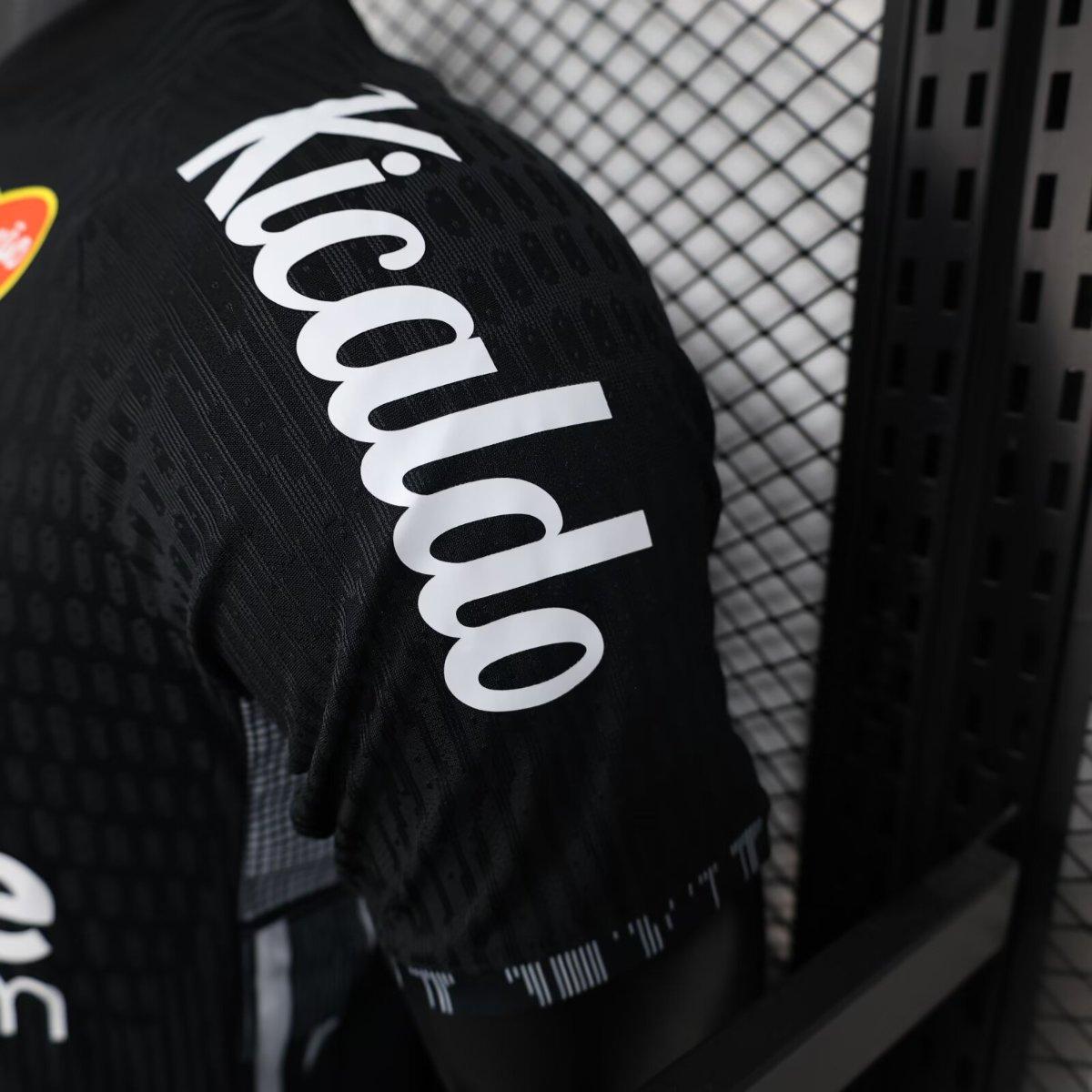 Player Version 25/26 Santos FC Black with Geometric Pattern Jersey