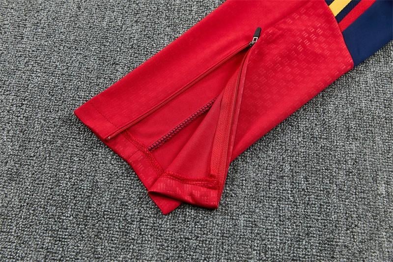 26/27 Spain Home Red Half Zipper Jacket Tracksuit + Long Pants