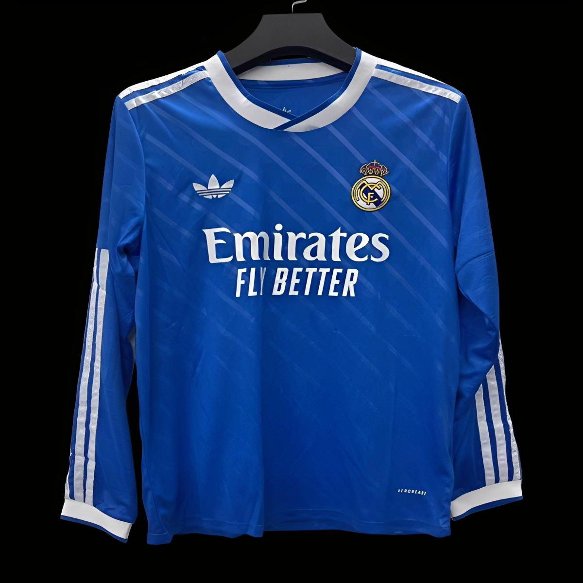 25/26 Real Madrid Third Blue Long Sleeve Jersey