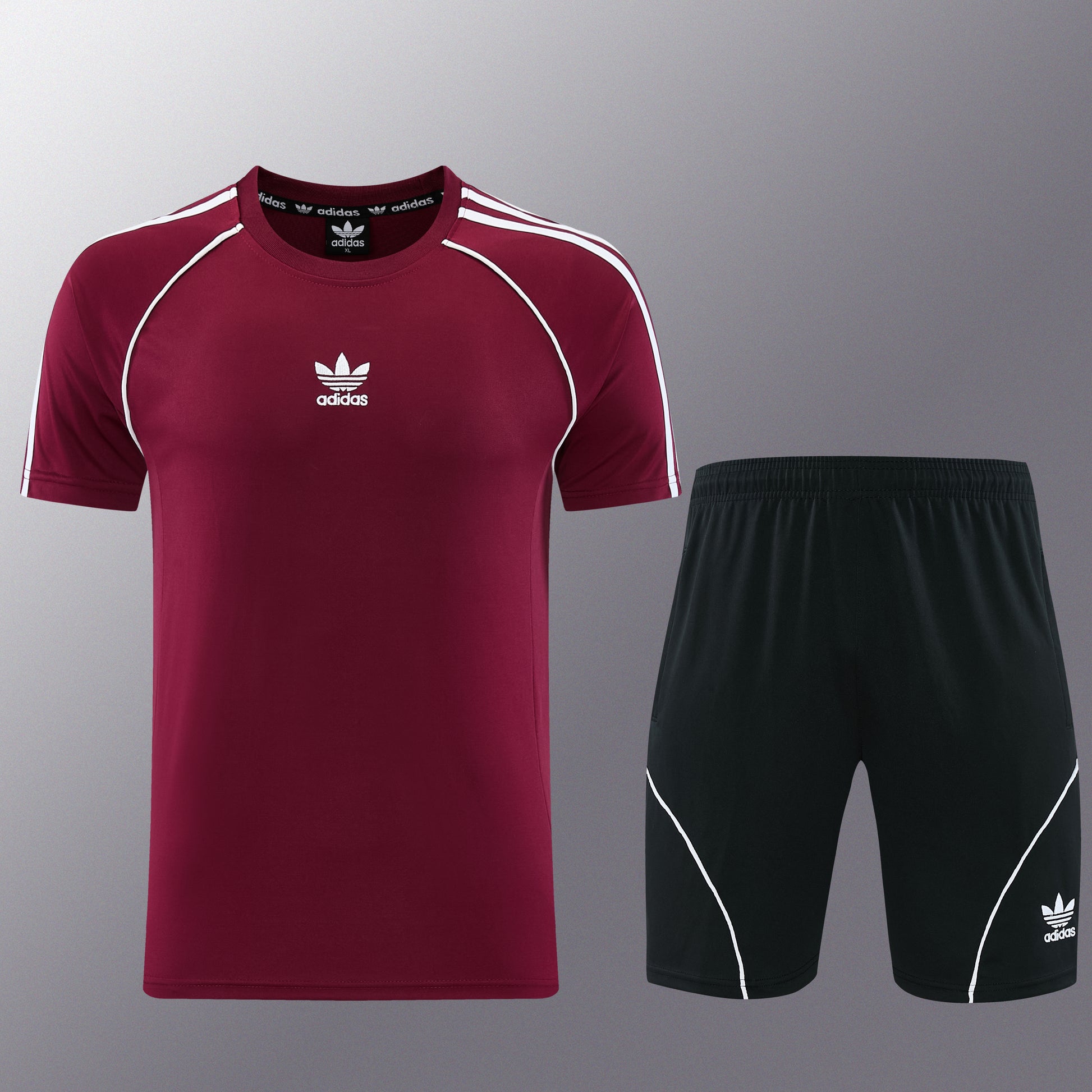 AD15 maroon shorts suit S-2XL