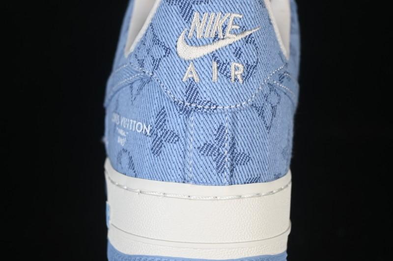 Nike Air Force 1 '07 Low LV Collaboration Light Blue Casual Sneakers - YF9511-823