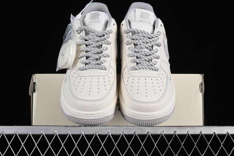 Nike Undefeated Air Force 1'07 Low Casual Sneakers in Beige Hemp with Reflective Details - UT2023-203