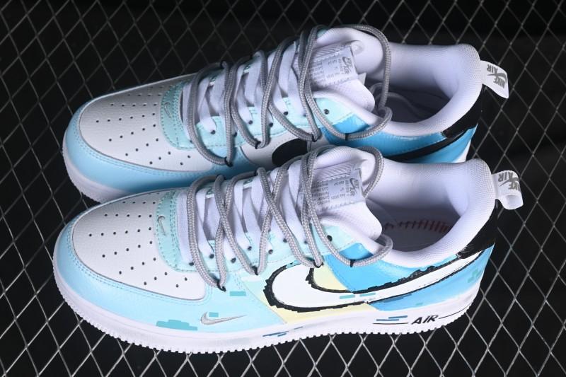 Nike Air Force 1'07 Low Hand-drawn Graffiti Electric Blue Tone Casual Sneakers - FB8917-300