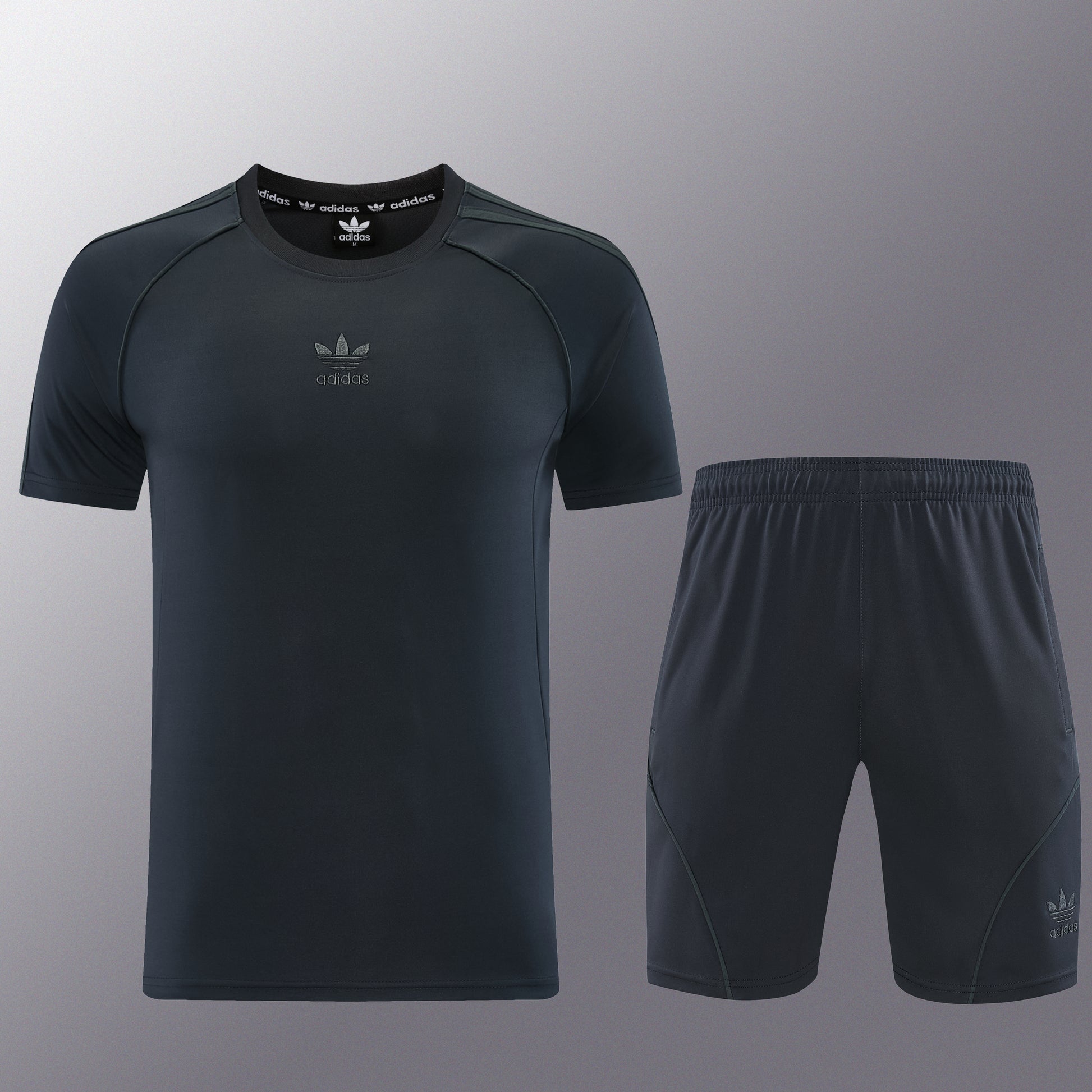 AD15 dark gray shorts suit S-2XL