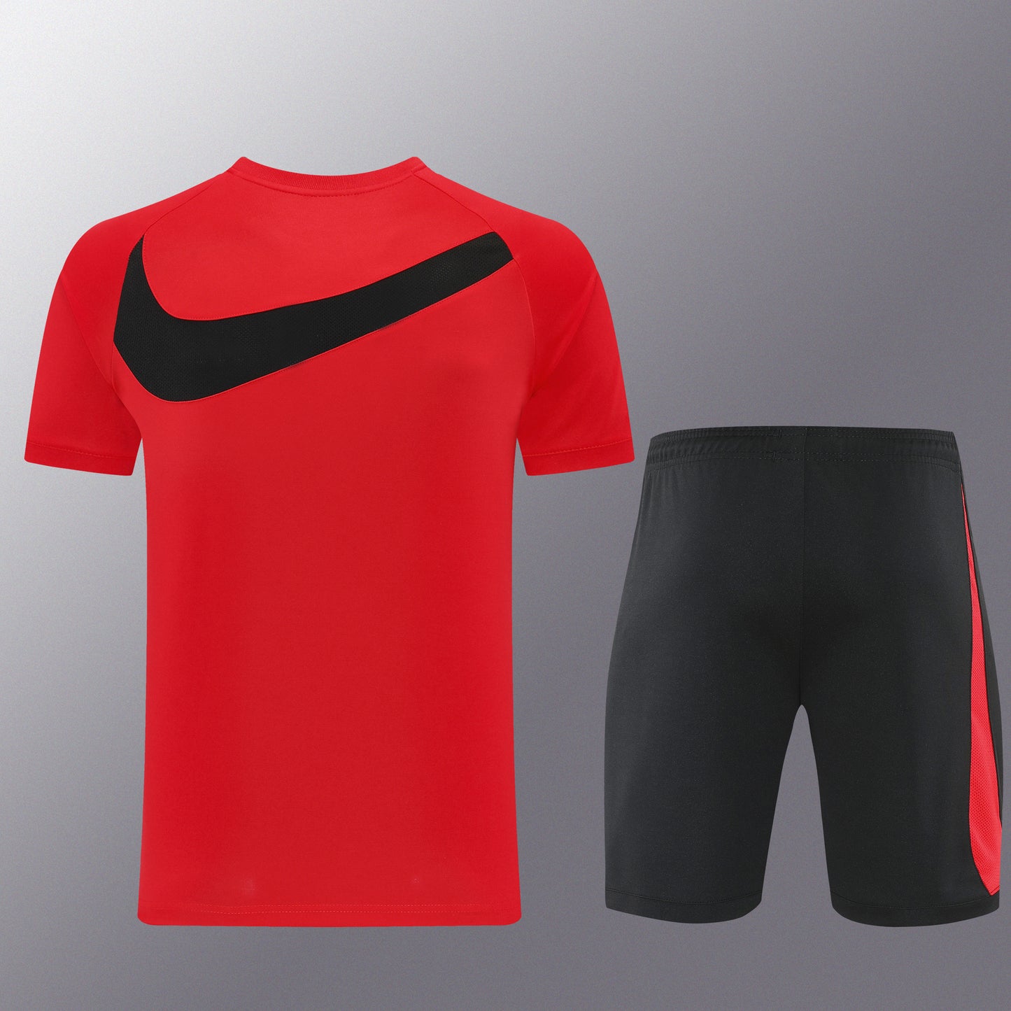 ND09 red shorts suit S-2XL