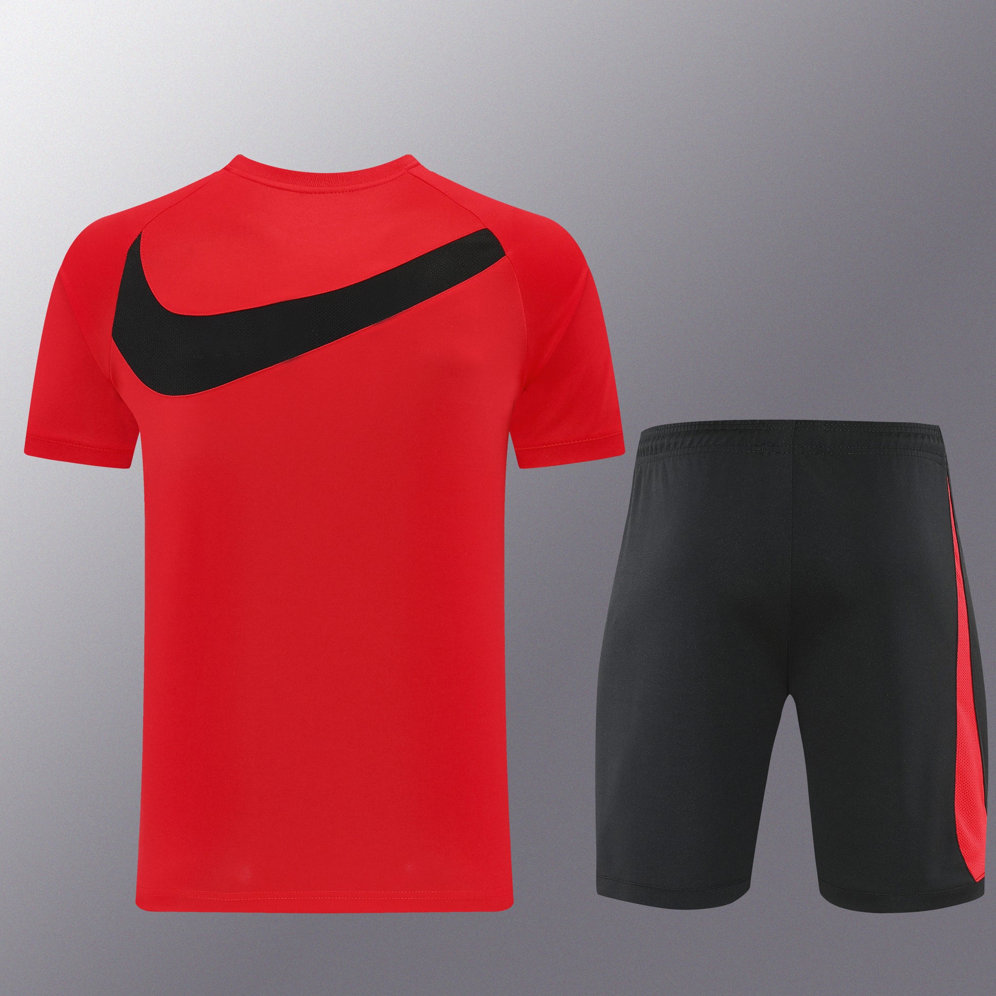 ND09 red shorts suit S-2XL