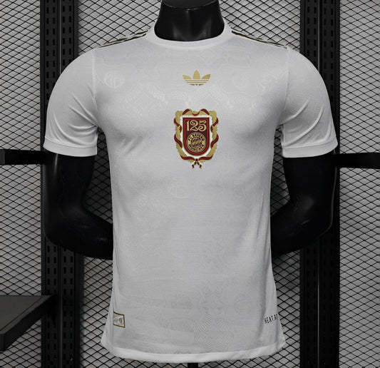 Player Version 25/26 Bayern Munich White with 125th Anniversary Emblem Jersey
