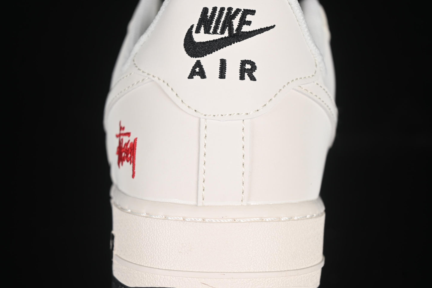 Nike Air Force 1 '07 Low Stussy Collaboration Black Dual-Print Casual Sneakers - HH7518-076