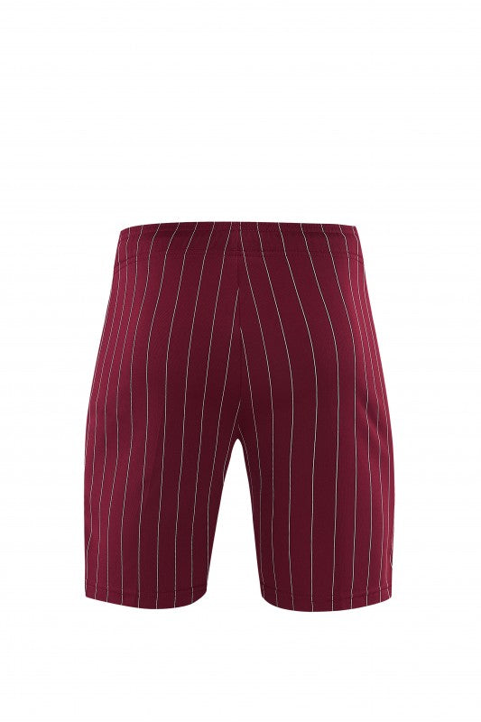 26/27 Arsenal Maroon Pinstripe Short Sleeve+Soccer Shorts
