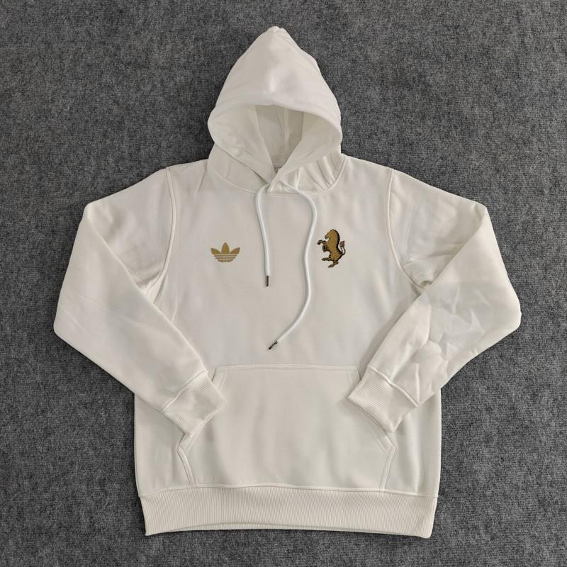 2024 Juventus Black/Navy/Grey/Beige/White Hoodie With Golden Badge