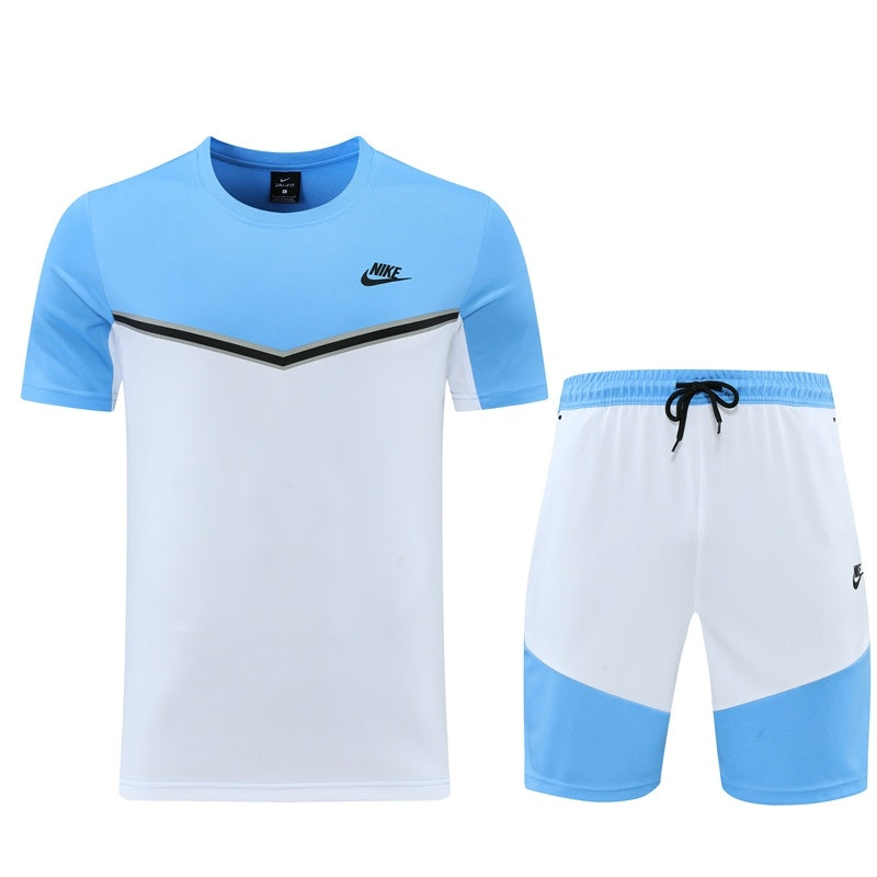 ND01 blue shorts suit S-2XL