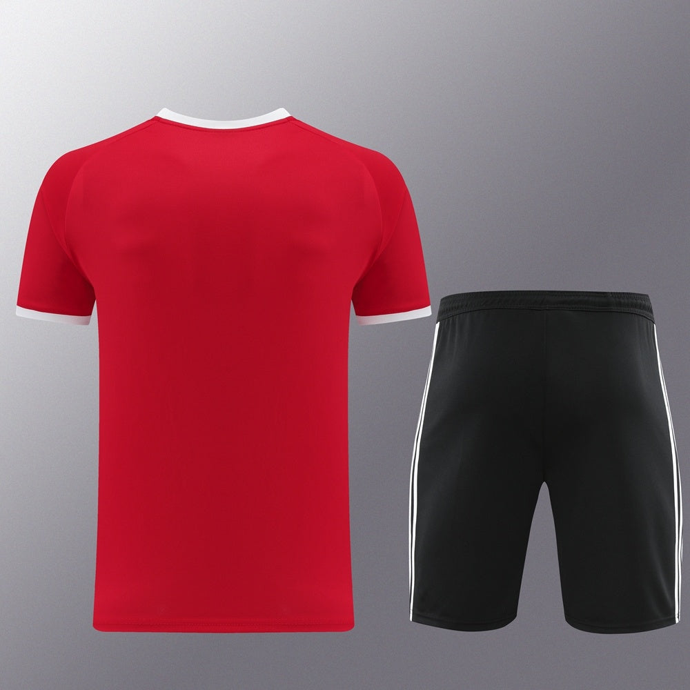 AD07 red shorts suit S-2XL