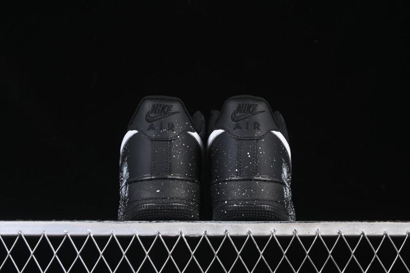 Nike Air Force 1'07 Low Two-Dimensional Theme Black Space Casual Sneakers - ZH0316-101