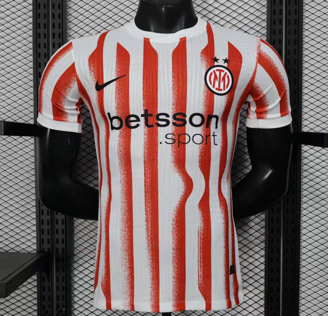 Player Version 25/26 Inter Milan Red/White Stripe Special Jersey