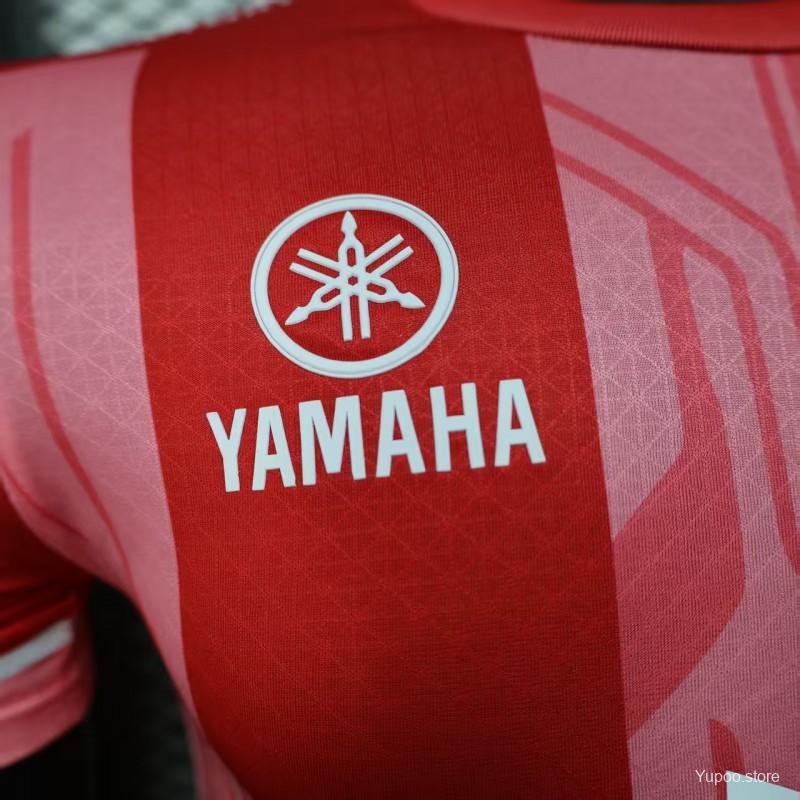 Player Version 25/26 Olympique de Marseille Red with Vertical Stripes Jersey